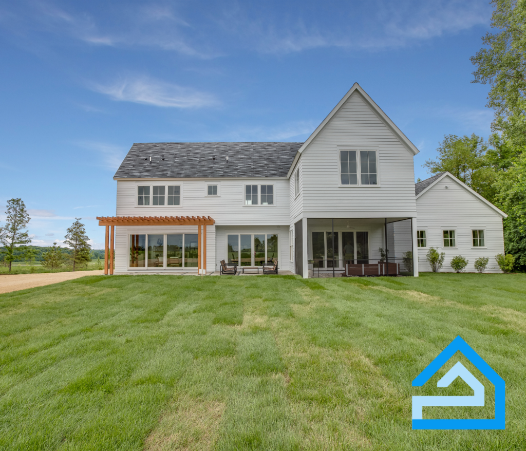 Residential home on a grassy lot representing varying home values in Johnston County