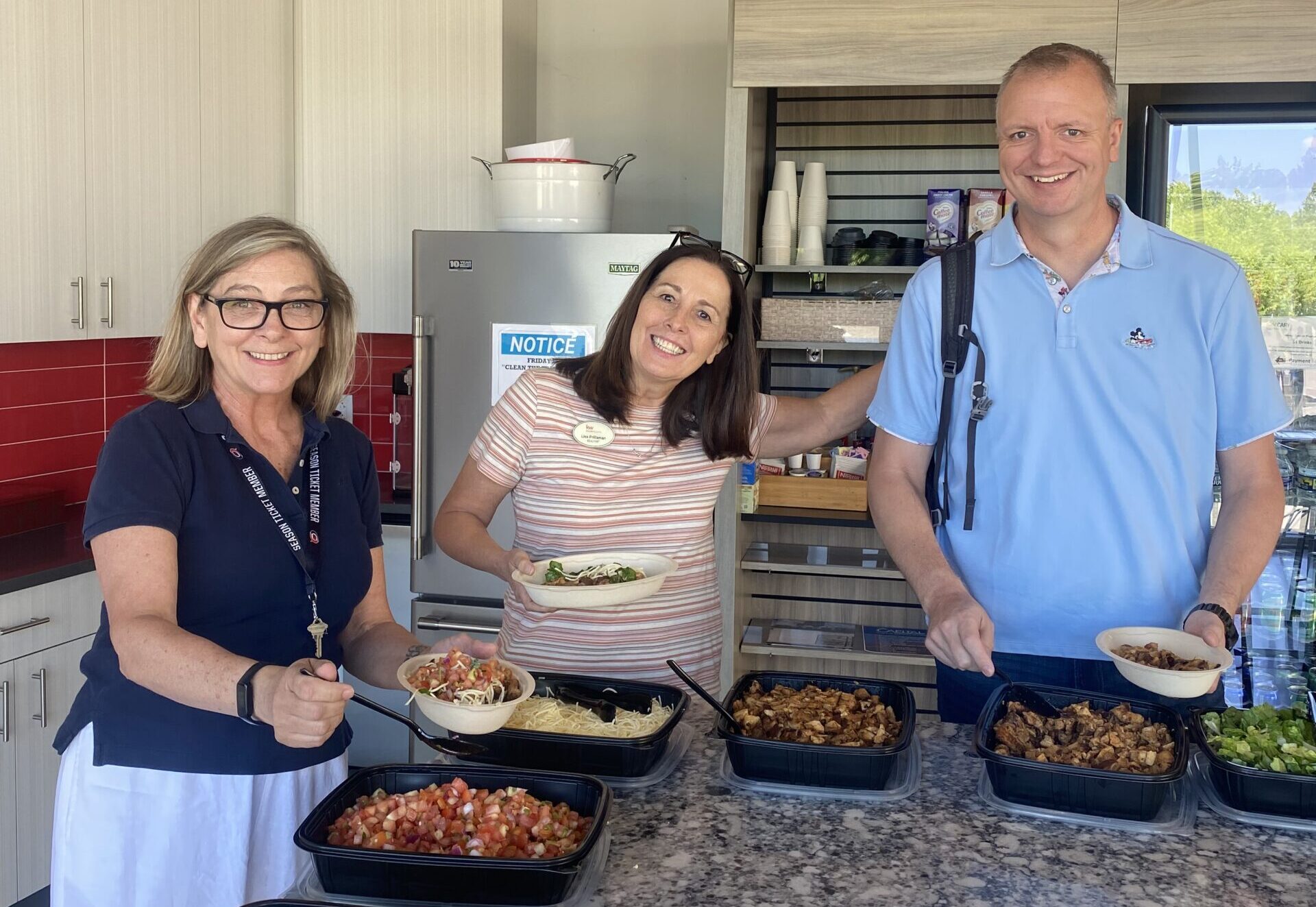 Keller Williams Cary agetns enjoying a Chipotle lunch sponsored by Triangle Appraisal Group